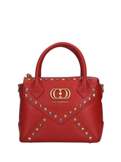 Borsa FRIVOLOUS SMALL in pelle e borchie LA CARRIE | 142P-LS-115-TBLROSSO